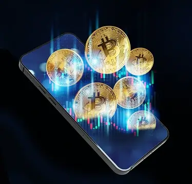 Dashboard di trading dell'app BTC Xorvel 9.2 su smartphone